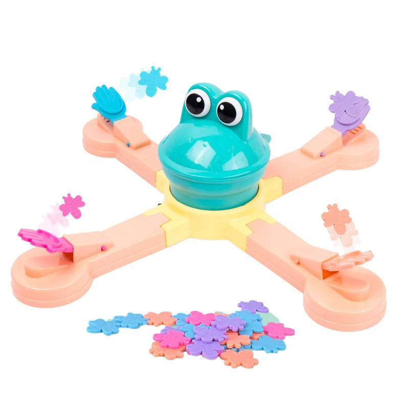 Party Games Multiplayer - โต๊ะเกมส์การศึกษาแบบหลายผู้เล่น กบหิวเต่าหิว ของเล่นแบบอินเทอร์แอคทีฟ เกมกระดานแข่งขัน ปาร์ตี้บีนบอล ของขวัญสำหรับเด็ก