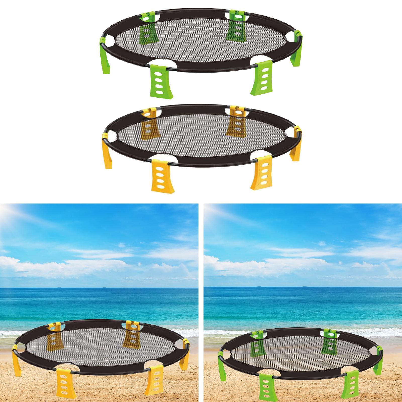 Spike Ball Game - Roundnet ชุดเกมปาร์ตี้ชุดลูกบอลชายหาดสําหรับผู้เล่นอายุน้อยกว่าผู้ใหญ่เด็ก YARD