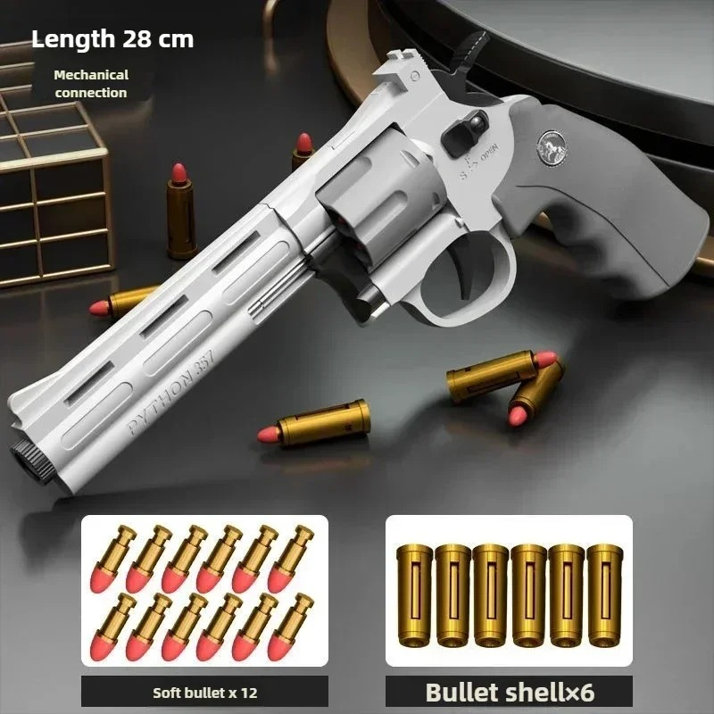 Party Games Kids Outdoor - ปืนของเล่นยิงลูกดอกแบบต่อเนื่อง ZP5 357 Revolver Launcher สำหรับการเล่นเกมต่อสู้กลางแจ้งสำหรับเด็กและผู้ใหญ่
