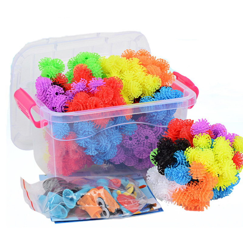 Spike Ball Game - 400Pcs Thorn Ball 3Dชุดก่อสร้างอาคารบล็อกMagic Puffer Ball