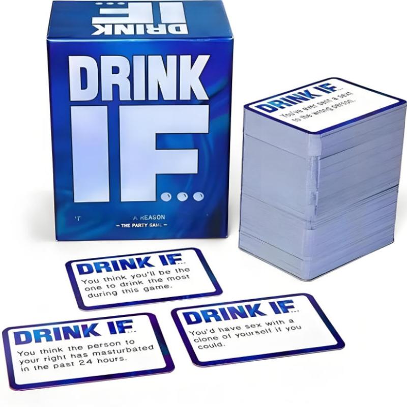 Party Games Questions For Adults - ดื่มถ้า... การ์ดเกมดื่มสำหรับผู้ใหญ่สุดฮา สำหรับสถานการณ์ที่ต้องการความกล้าและคำถามที่เสี่ยงภัย สำหรับงานเล่นเกมกลางคืน ของขวัญสำหรับงานปาร์ตี้