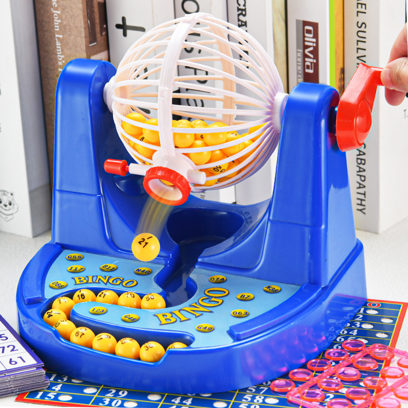 Party Games Multiplayer - เครื่องจ่ายเลขลอตเตอรี่บิงโกแบบคลาสสิกสำหรับเกมครอบครัวแบบหลายผู้เล่น ปาร์ตี้แบบโต้ตอบบนโต๊ะ ของเล่นเสริมสร้างความสนุกและเสริมทักษะ ชุดของขวัญ