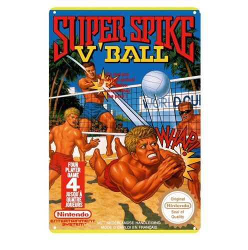 Spike Ball Game - Y1, โปสเตอร์โลหะเกมวิดีโอเรโทร Super Spike V'Ball Nes