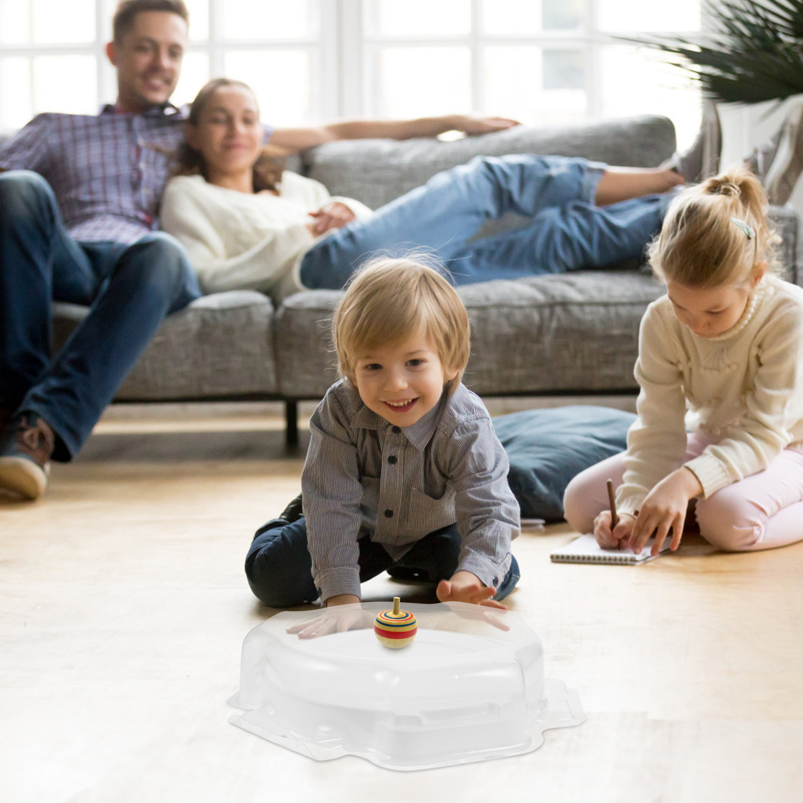 จานหมุนสีขาวทรงกลม ถาดพลาสติกส - Party Games Kids Outdoor บทวิจารณ์และราคา