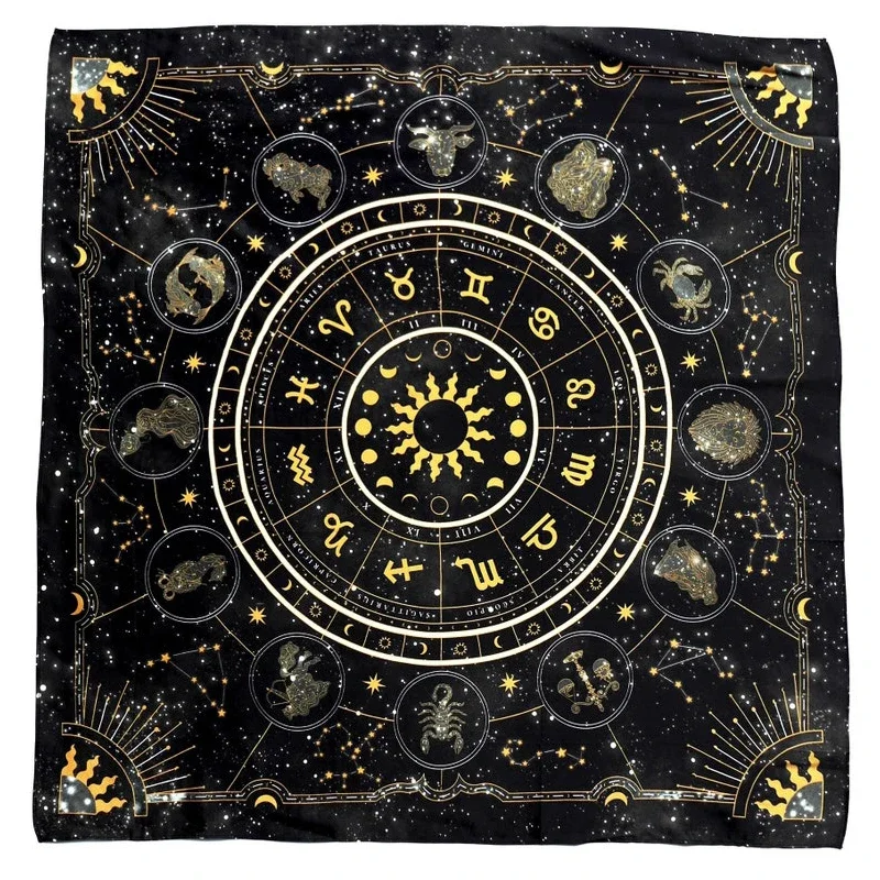 ผ้าทาโรต์ลายวงล้อจักรราศี ผ้าก - Zodiac Party Games บทวิจารณ์และราคา