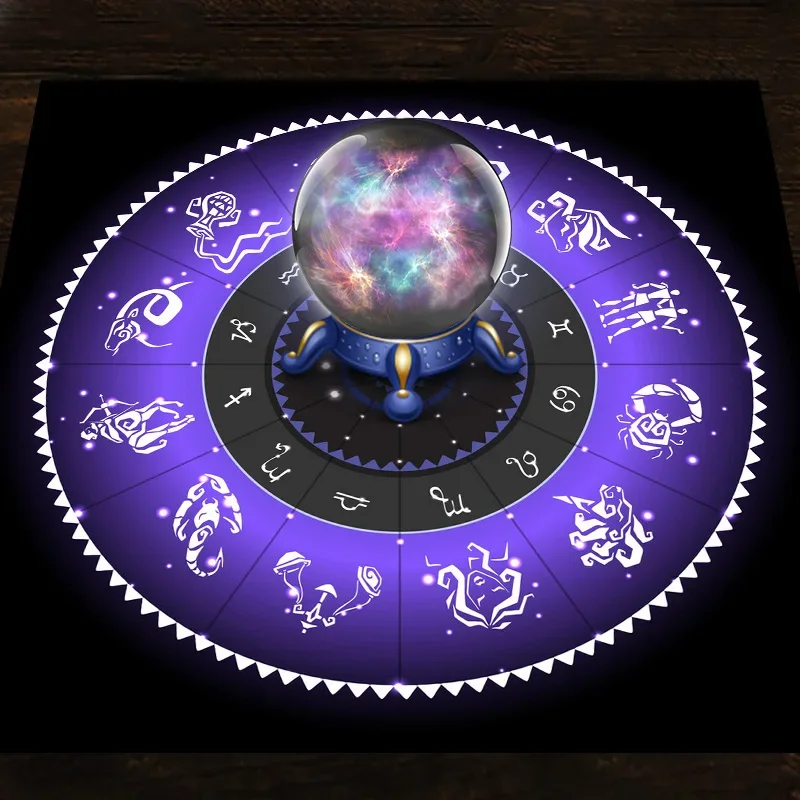 ผ้าทาโรต์สีม่วง ลายวงล้อจักรรา - Zodiac Party Games บทวิจารณ์และราคา
